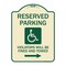 Signmission Reserved Parking Violators Will Fined and Towed Heavy-Gauge Aluminum Sign, 24" x 18", TG-1824-22997 A-DES-TG-1824-22997 - alternate 1